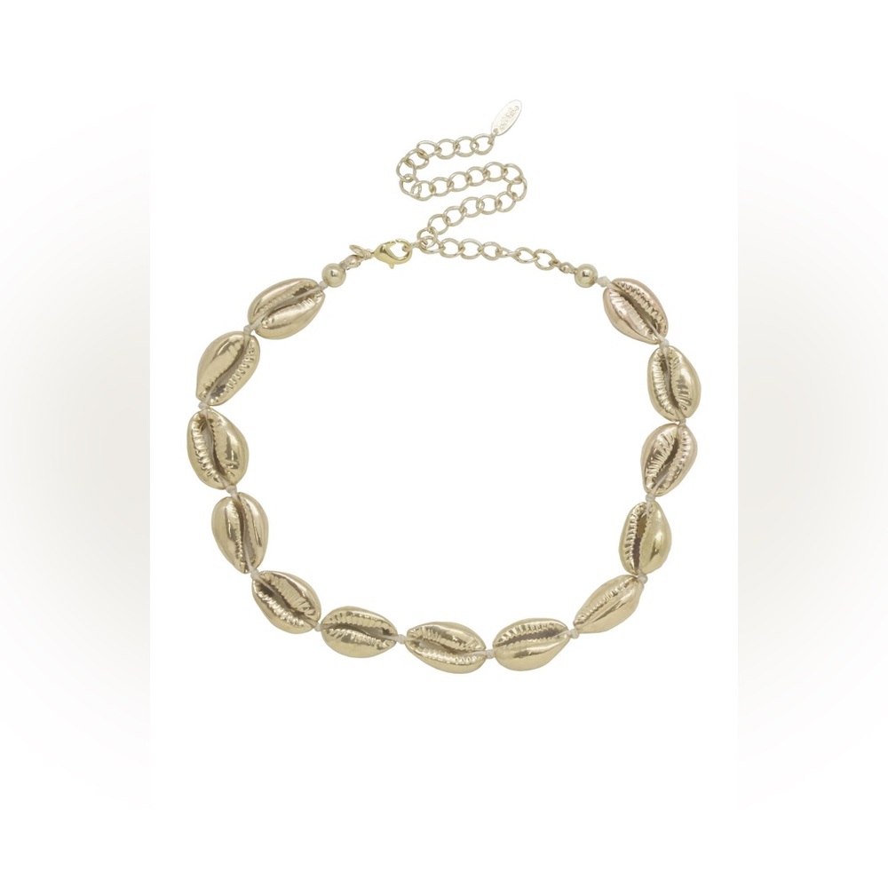 Ettika Cowrie shell 18k gold plated Necklace - Picture 2 of 8